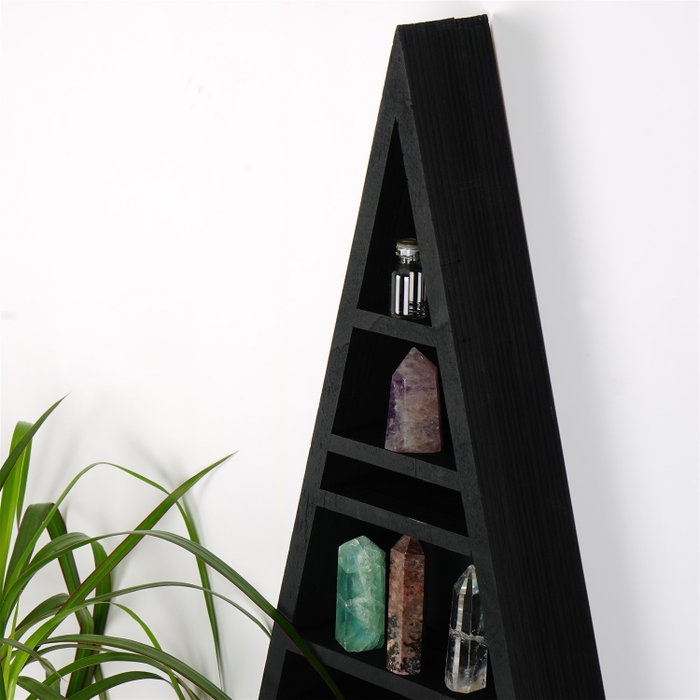 Hanah Home Cry002-S Estantería de pared de madera maciza Negra Hanah Home Cry002-S Estantería de pared de madera maciza Negra